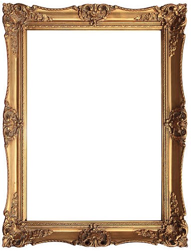 Gold plated wooden picture frame. Other images in: